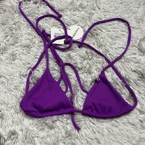 Kulani Kinis Purple Triangle Bikini Top
